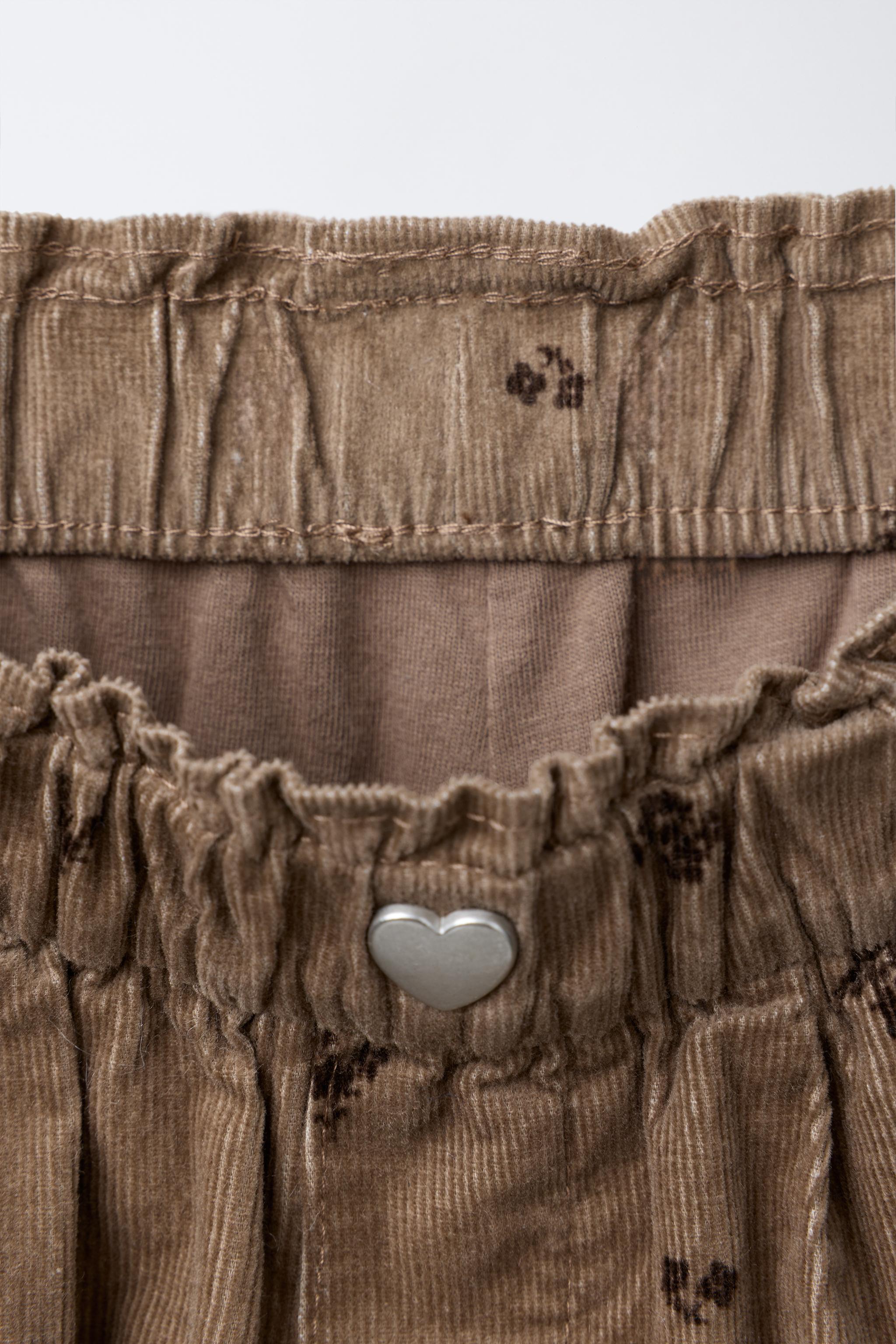 LINED FINE WALED CORDUROY BAGGY PANTS